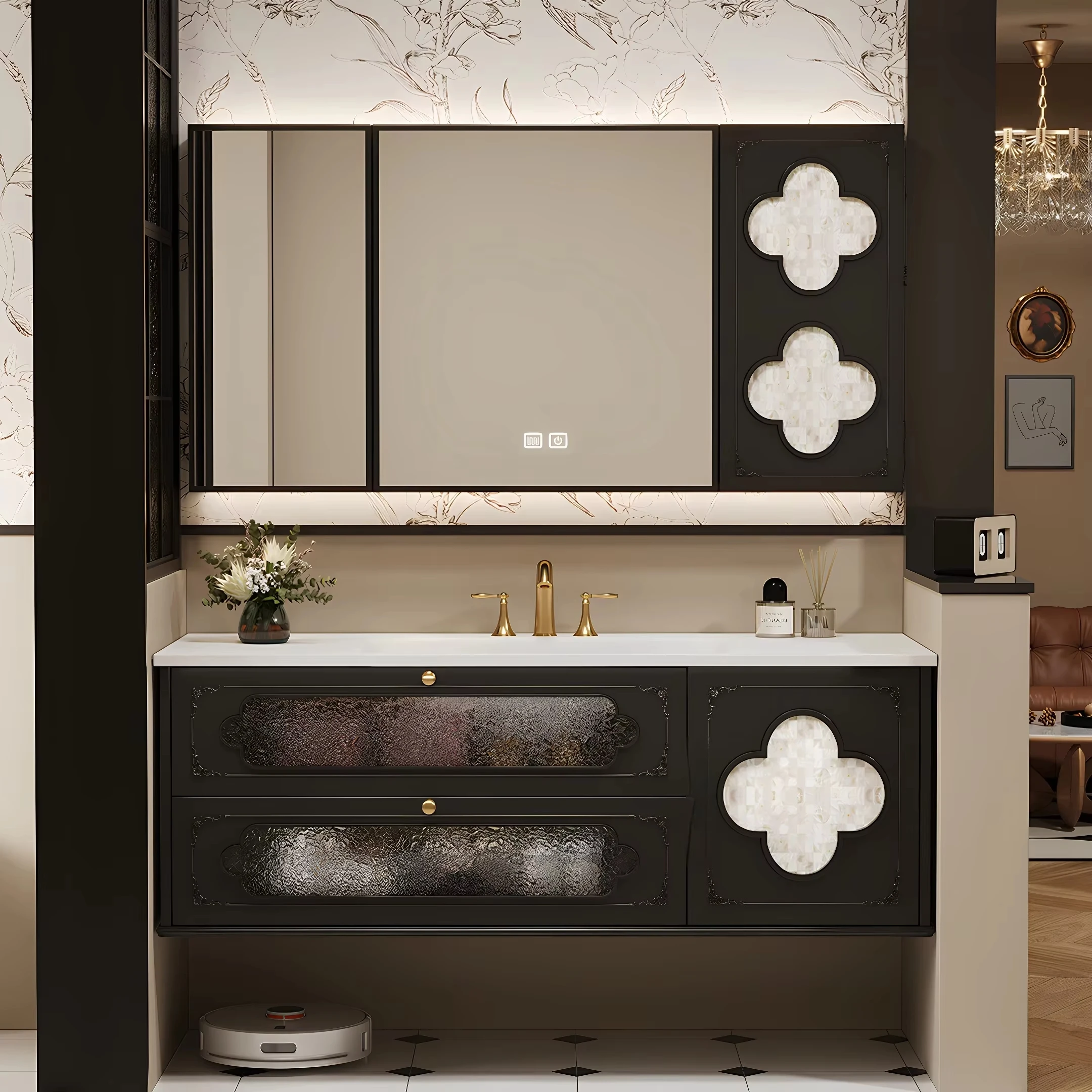 &c Low Price High Performance Made in China Bathroom Vanity Cabinet With Sink With High Quality
