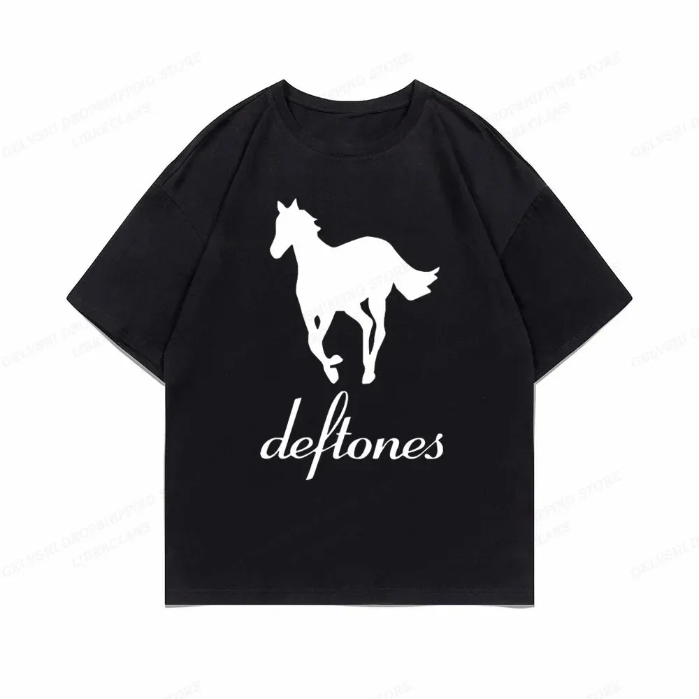 2024  heavyweight Informal Deftones T Shirt Men Fashio Cotton Kids Hip Hop Tops Tees Unisex Camiseta Boy Tees Japanese Anime