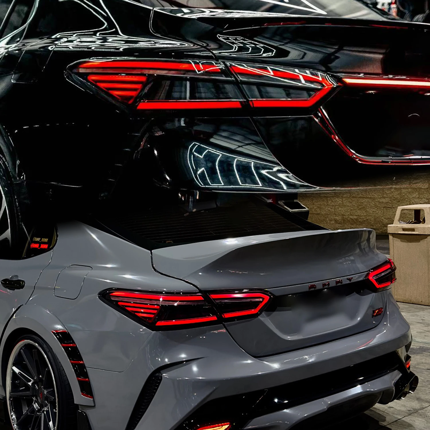 HCMOTIONZ LED Tail Lights Assembly for Toyota Camry 2018-2023 Car Back Lamps Turn Signal Accessories Start UP Animation