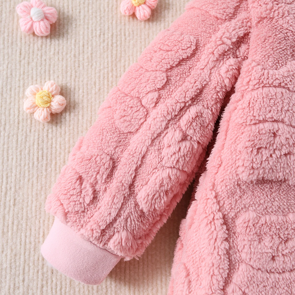 حقيبة نوم للأطفال من قماش الجاكار المخملي الرقيق بأكمام طويلة وسحاب لطيفة ومناسبة لحقائب الفتيات الصغيرات في الخريف والشتاء