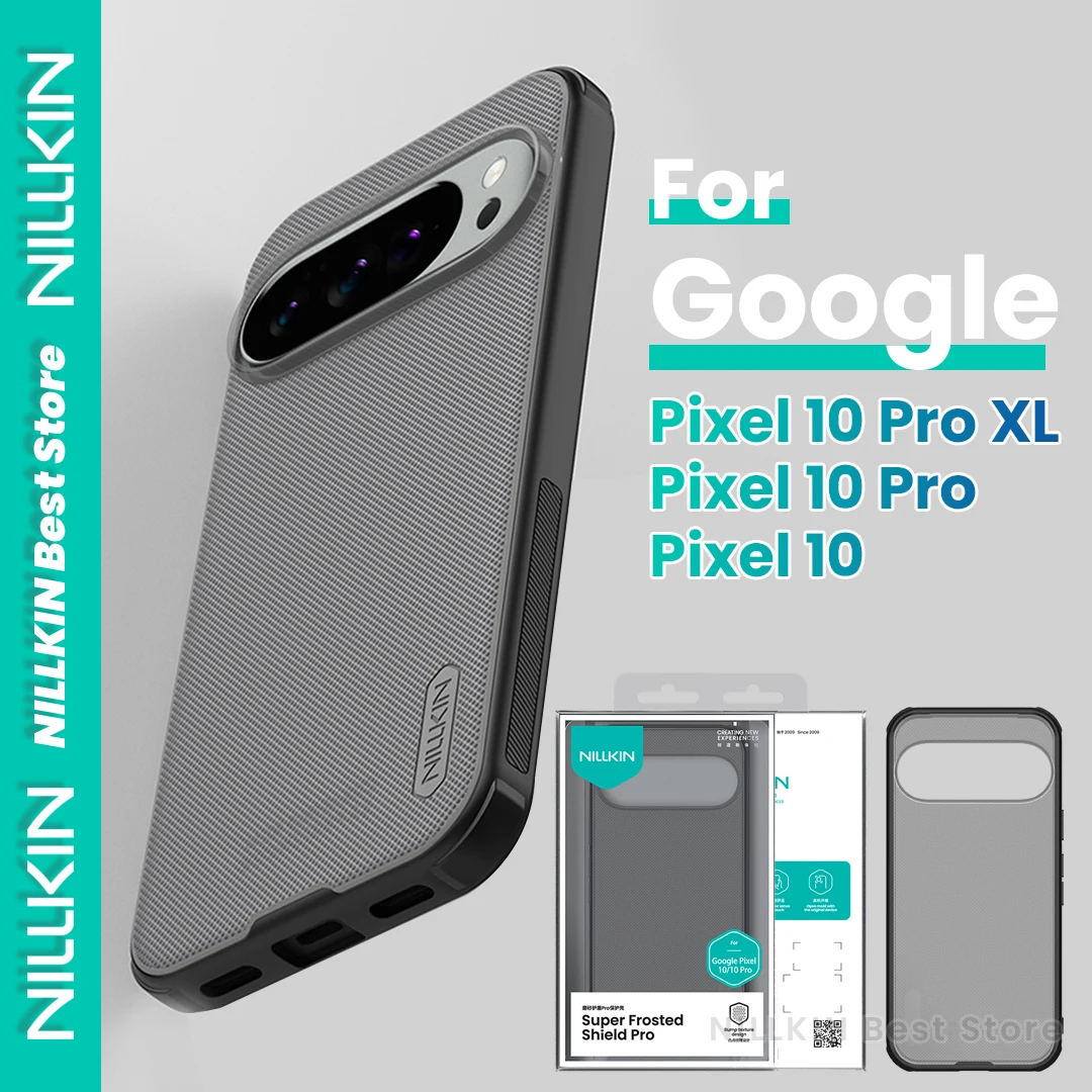 

Чехол Nillkin для Google Pixel 10 Pro XL/Pixel 10 Pro/10, текстурированный чехол из ТПУ + ПК, противоударный, прозрачный, черный, версия