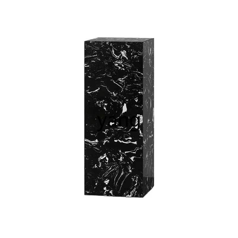 L'm czarna marmurowa podstawa rzeźby centrum handlowe kamienny molowa podstawa podłogowa ozdoba