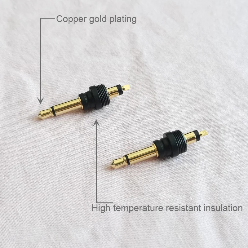 1 زوج كامل النحاس مطلية بالذهب سماعة دبوس ذكر وصلات صوت لياماها/YH-5000SE الرائد سماعة موصل 5.0 مللي متر حفرة