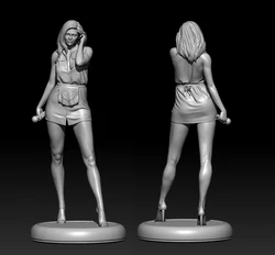 1/24 75mm 1/18 100mm Resin Model Kits Pretty Lovely Girl Singer Figurine Unpainted No Color RW-542