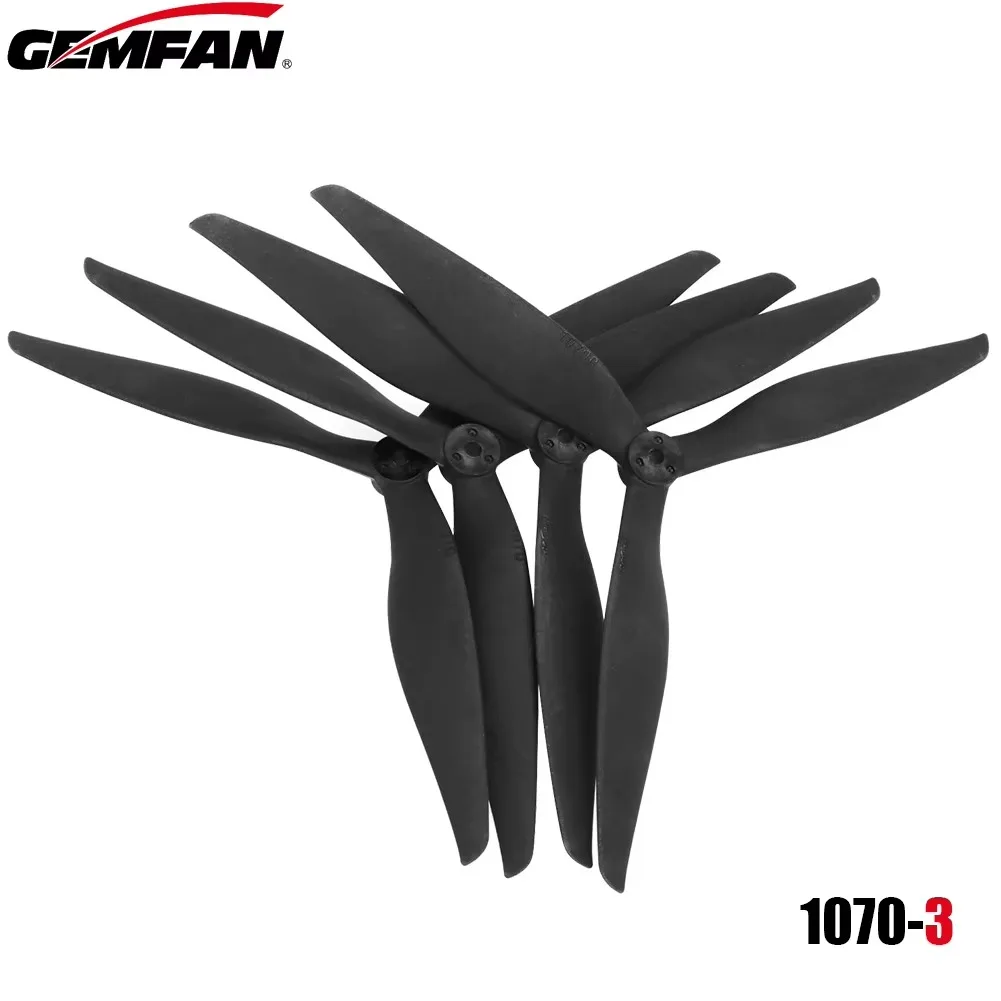 Gemfan 1070‑3 10X7X3 10inch 3 Blade Propeller Glass Fiber Nylon Props for Cinelifter Macroquad FPV RC Drone