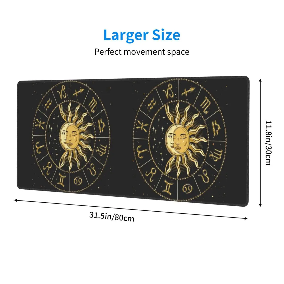 Large Mouse Pad Horoscope Wheel With Zodiac Signs Gamer PC Laptop Mats Keyboard Carpet Computer Gaming Desk Mat