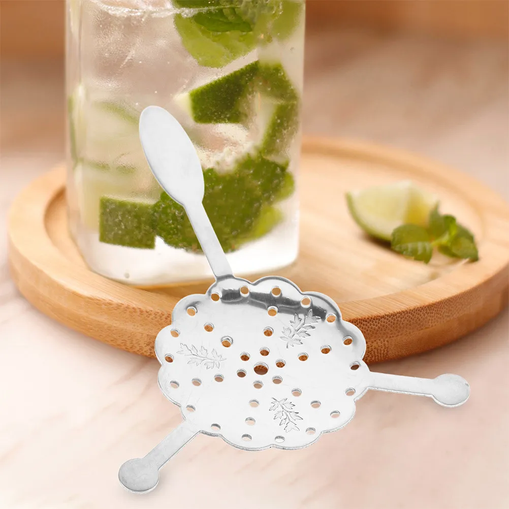 2Pcs Stainless Steel Absinthe Spoon Set Triple Handle Slotted Sugar Cube Spoon for Traditional Louche Ritual Home Bar Cafe Use