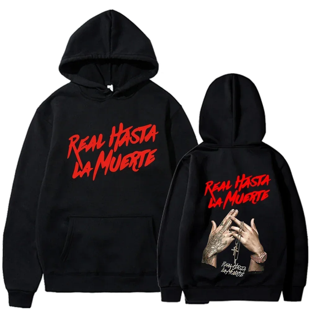 Coat Metal Music Unisex Pullover Rapper Anuel Women Hoodies Hip Hop Sweatshirts Y2K Real Hasta La Muerte Printed Men Streetwear