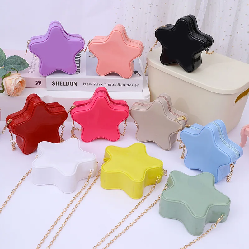 2025New style women's crossbody bag, fashionable jelly bag, girl's shoulder bag, star bag, cute cartoon Guka bag