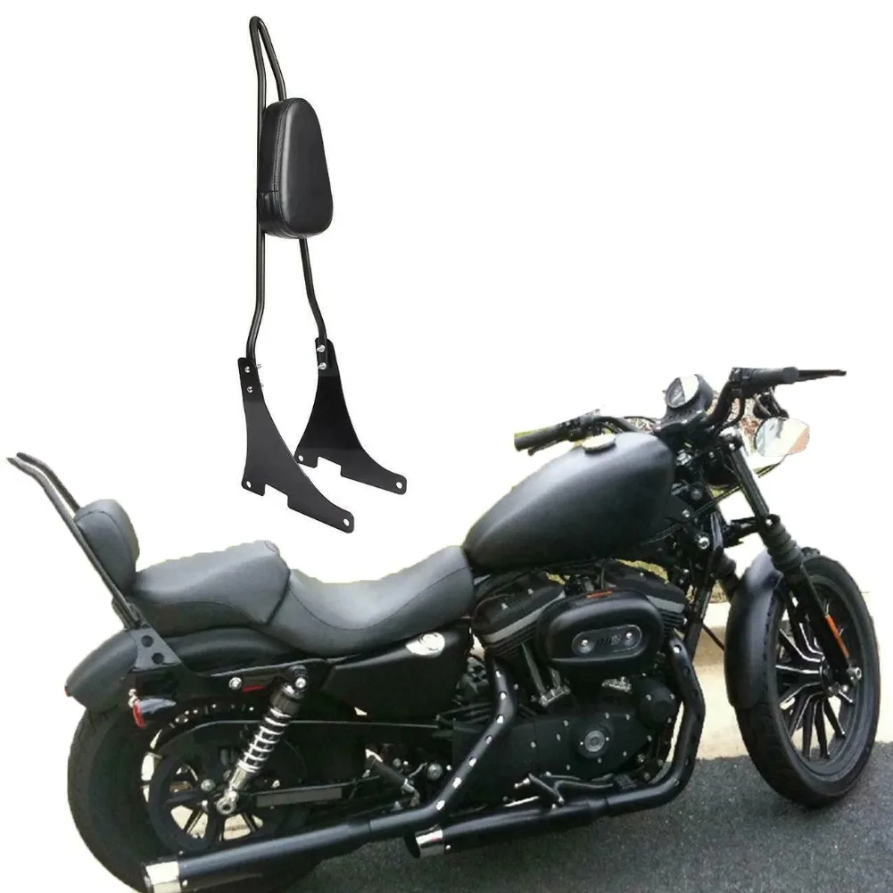 New Motorcycle Passenger Rear Sissy Bar Backrest For Harley Sportster XL883 1200 2004-2019