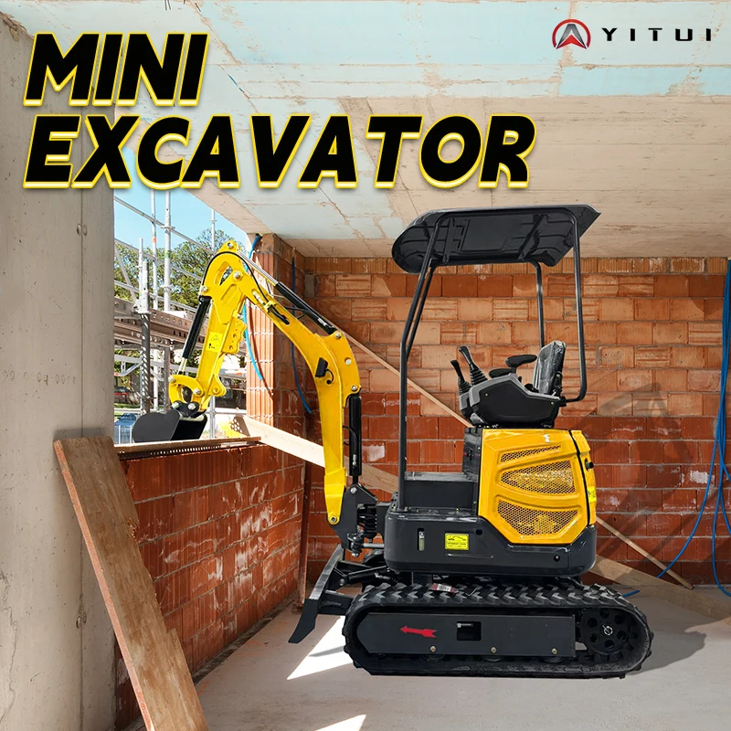 

Factory Customized Mini Excavator 1.2 Tons Mini Digger And Epa Euro 5 Cab Mini Excavator More Auxiliary Tool