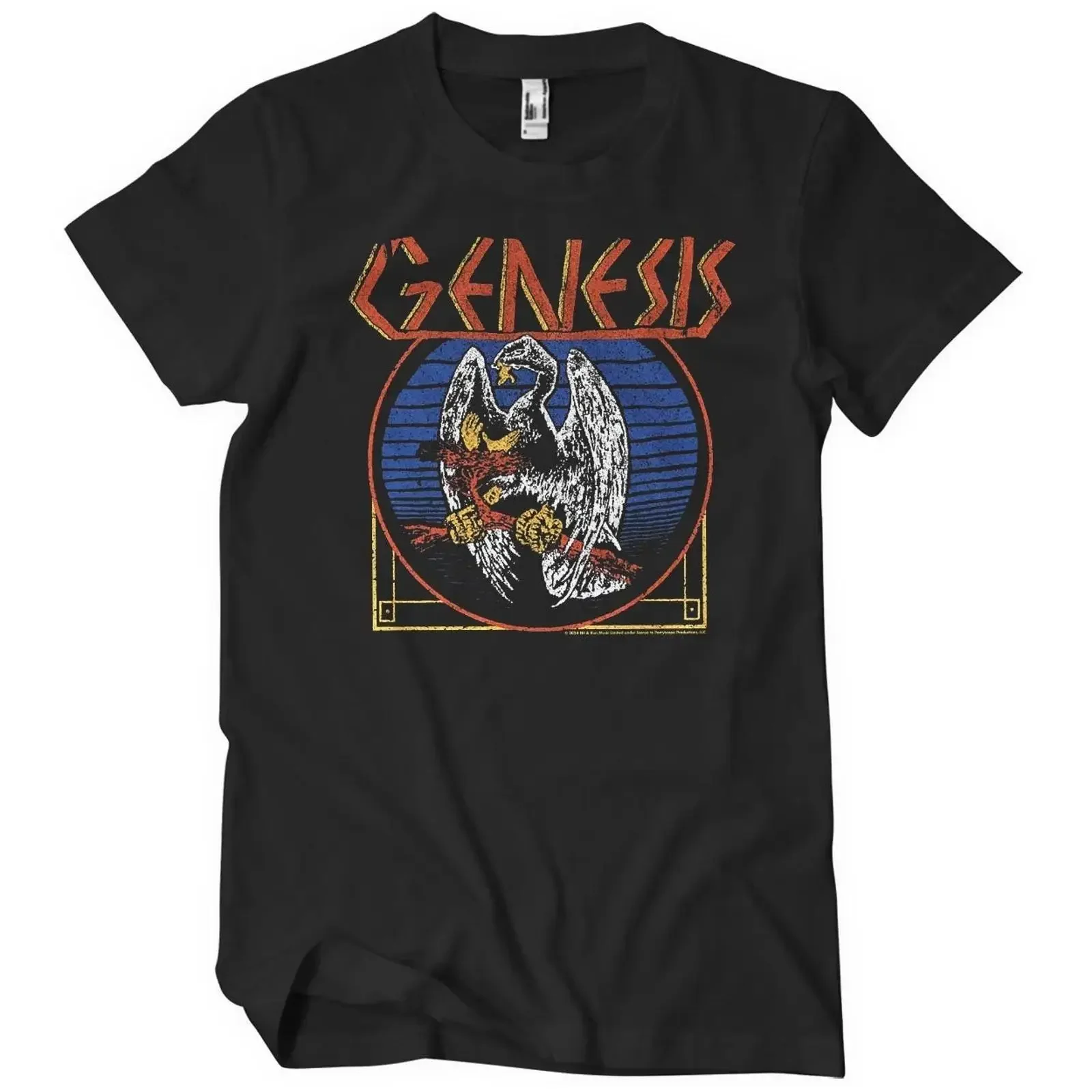 Offiziell Lizenziertes Genesis Retro Herren T Shirt vintage Washed Slightly Unisex graphic Versatile streetwear Casual