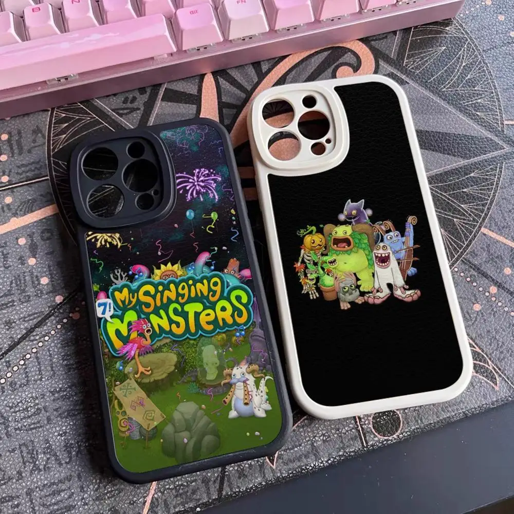 My Singing Monsters Phone Case For Iphone 15 14 12 13 Pro Max 11 Mini X Xr Xs 7 8 Puls Lambskin Silicone Cover