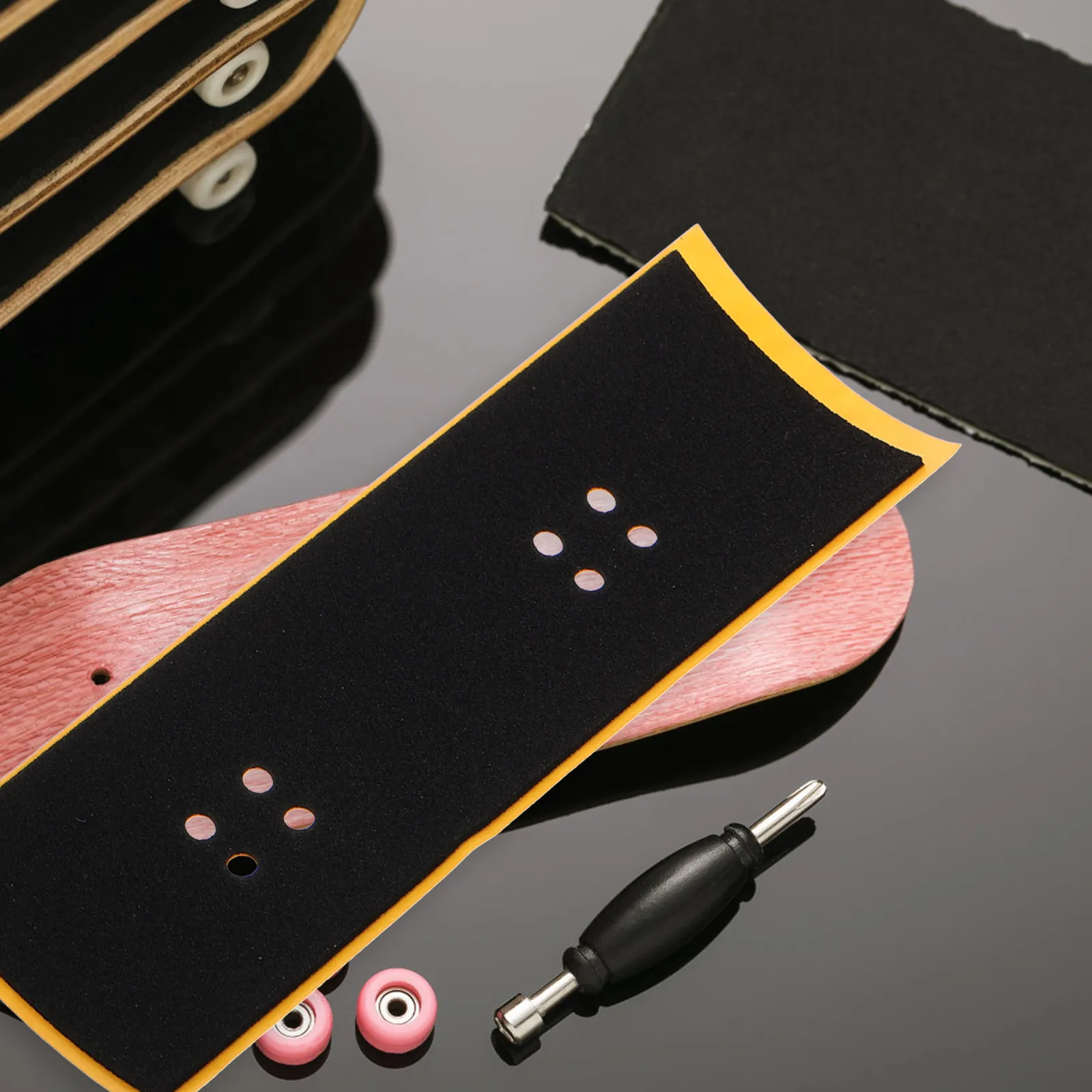 10Pcs Finger Skateboard Anti-Slip Foam Double Sided Grip Tape Adhesive Pads Portable Mini Skateboard Stickers Adult Skate Pads