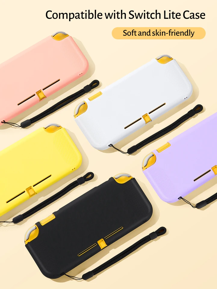 With lanyard]Switch Lite Protective Case for Nintendo Switch Lite