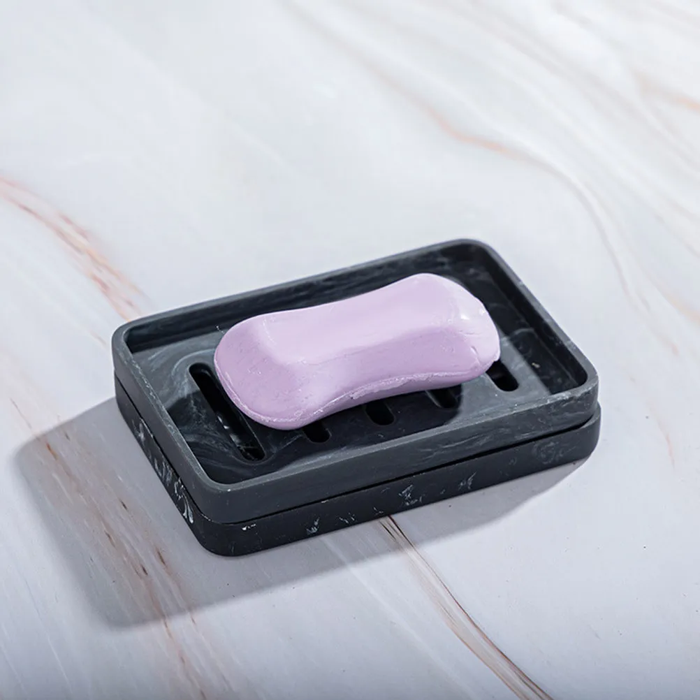 

Soap Drying Holder Cartoon Design Resin Storage Box Compact Easy Use Good Appearance Decorative Bathroom Soap Dish