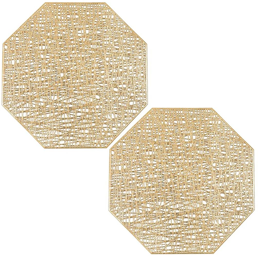 

2 Pcs Anti-scald Heat Insulation Pad Home Decoration Coffee Table Placemats Dining Washable Dinner Decorative Pvc for