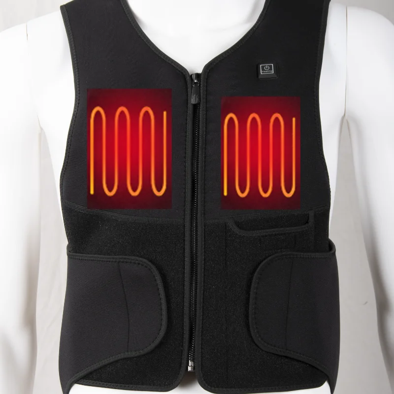 

Winter black sleeveless electric heating vest