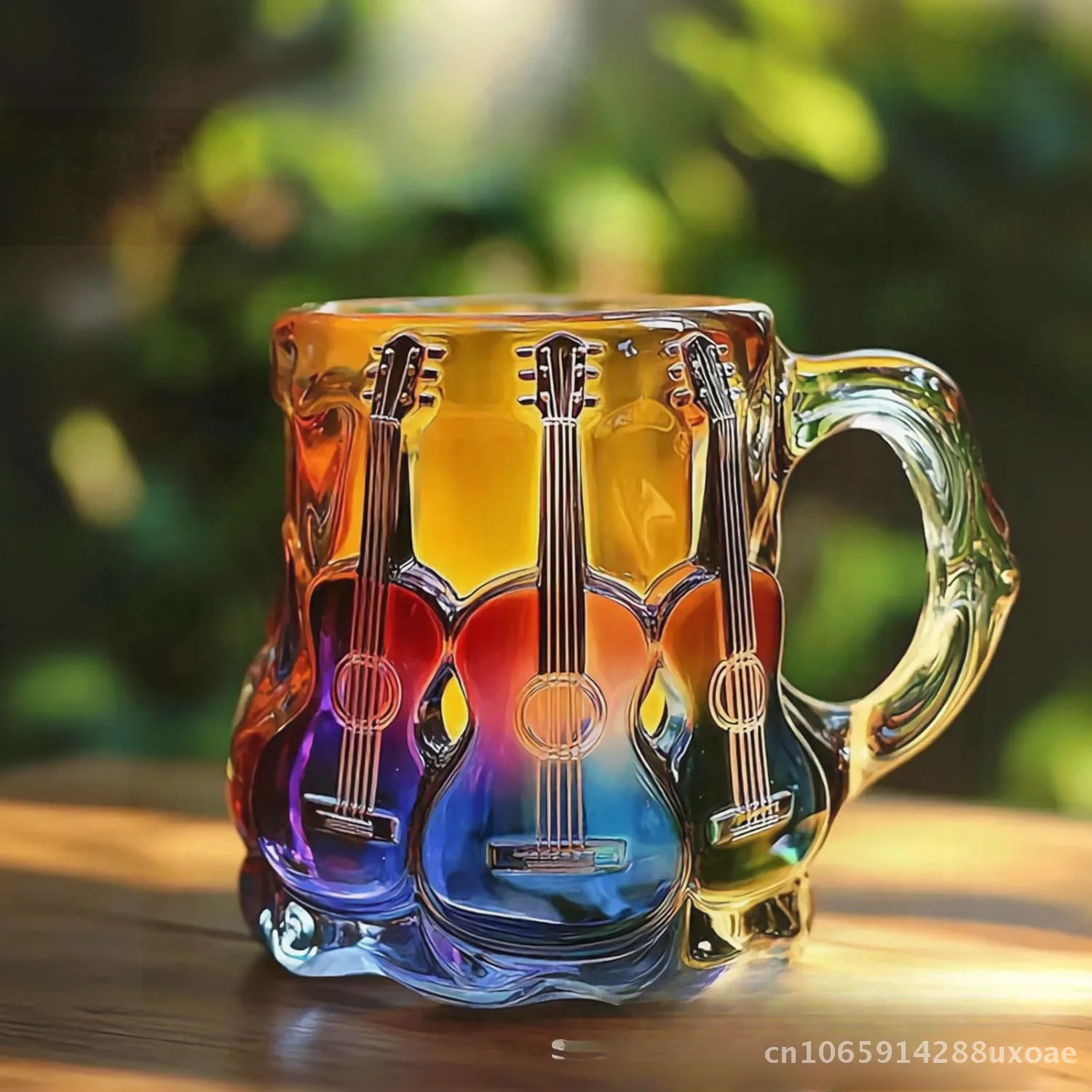

Painted Book Mug Guitar Coffee Cup - European Style Resin Crafts Ornament Cross-Border New Product