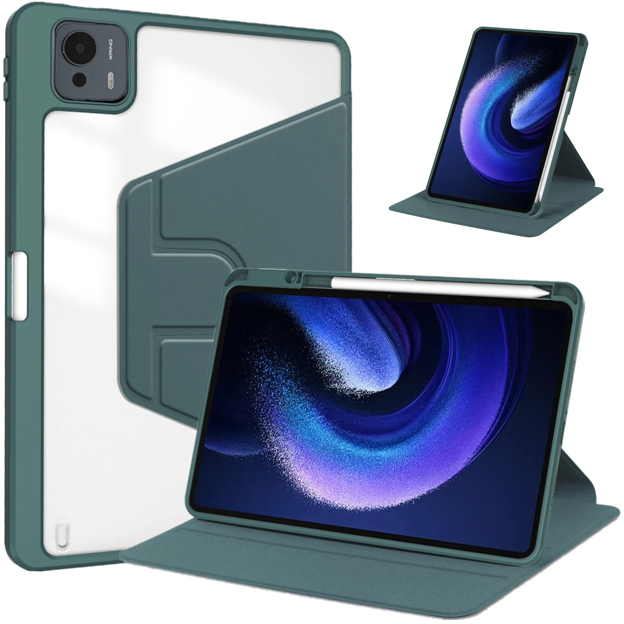 

Smart Tablet Case For Xiaomi Pad 7S Pro 12.5 2025 12.5" With Auto Sleep Wake Function 360 Rotating Stand Cover Shockproof Shell