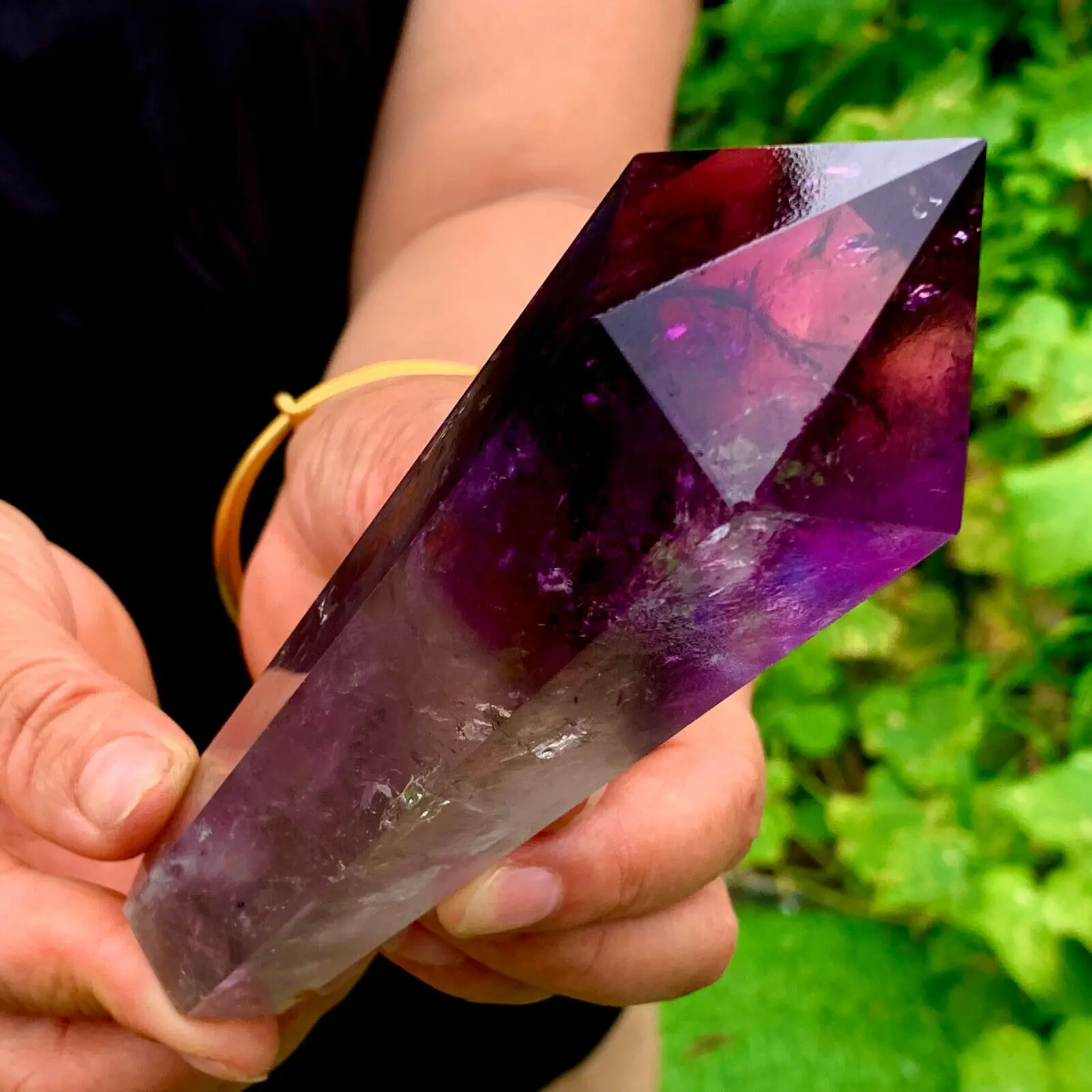 100% Natural Top Class Brazilian Amethyst Bone Cluster Scepter Quartz Crystal Scepter Point Mineral Specimen Reiki Healing