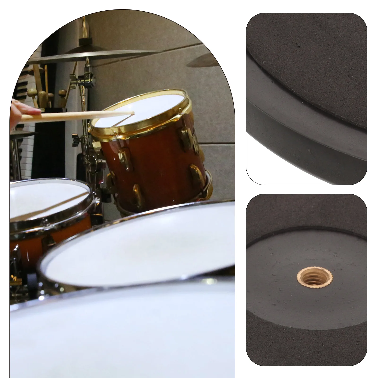 

Silent Drum Pad for Practicing Practice Mats Damper Pads Dampeners Kit Beginners Noise Reduction