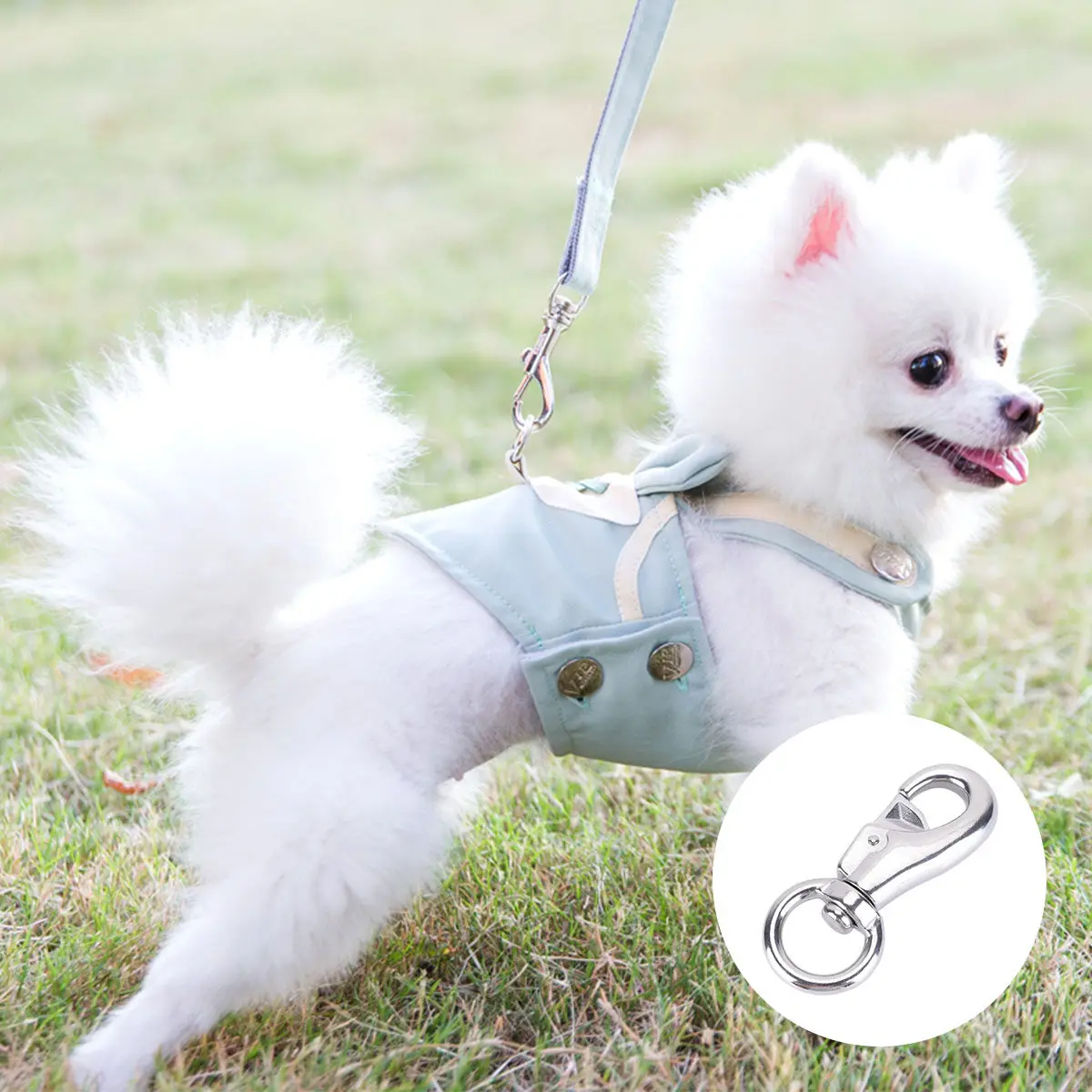 102Mm Rotary Swivel Hook Snap Hanging Chair Hook Heavy Duty Metal Swing Hammock Chair Accessories Indoor Outdoor 300Kg Load
