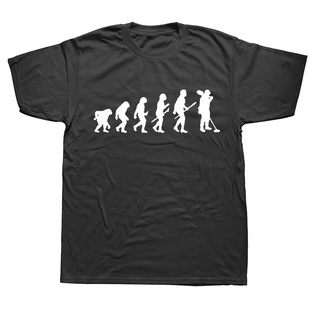 

Evolution Detecting Funny Graphic Fashion New Cotton Short Sleeve Metal Detect Detector T Shirts O-Neck Harajuku T-shirtF