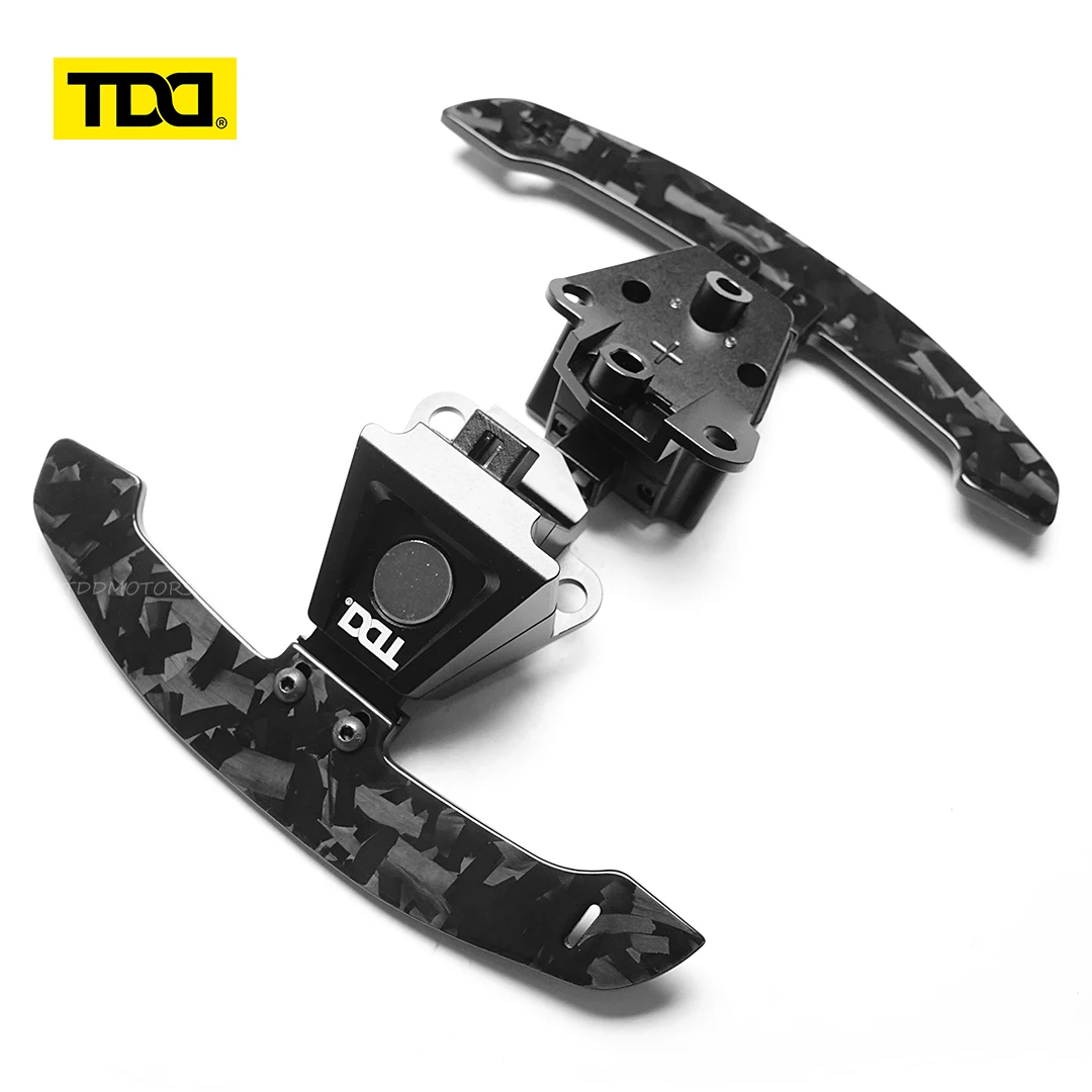 TDD Glossy Carbon Fiber Magnetic Paddle Shifters For Toyota 86 Subaru BRZ Sport Lexus IS NX RC 200 250 300 350 Shift Paddles