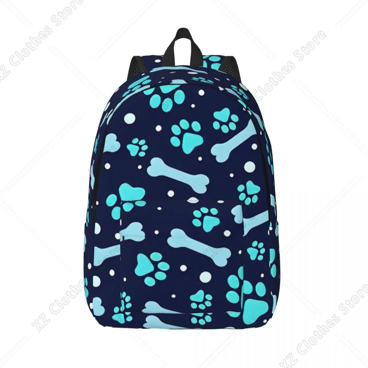 Paw Bone for Teens Student School Bookbag Cat Dog Canvas Daypack Middle High College Travel