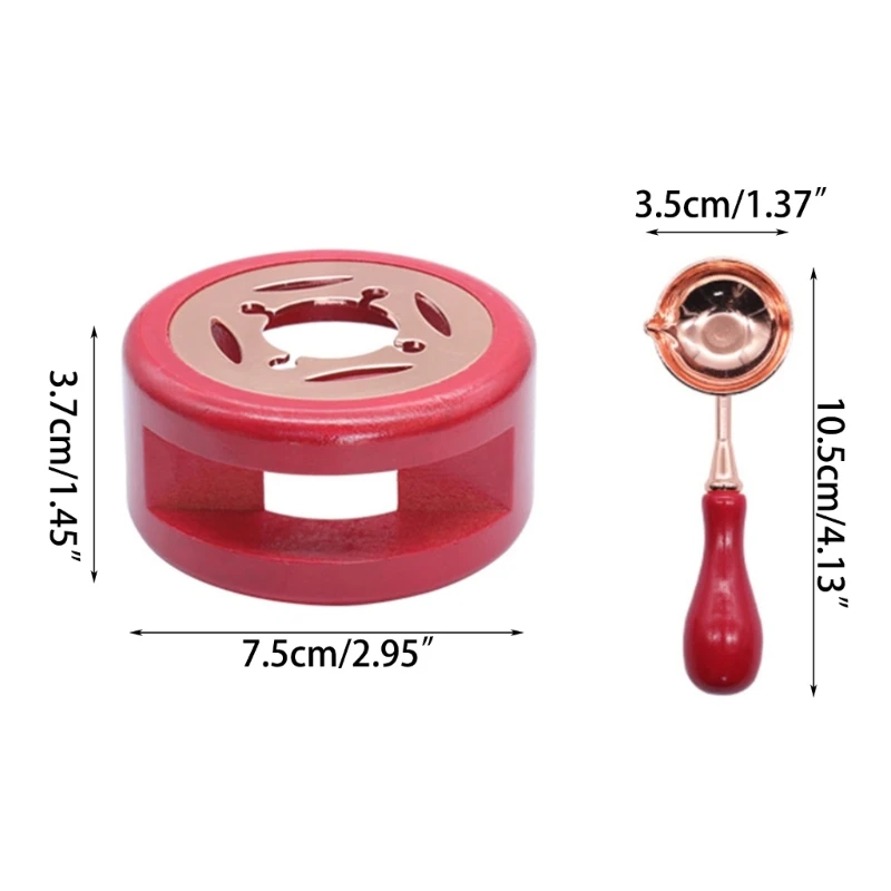 X6HD Wax Seal Warmer Melting Set for Melting Wax Beads Seal Wax Wax Seal Furnace with Melting Spoon