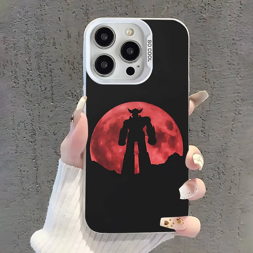 Coque de téléphone UFO Robot g-ororak, étui antichoc mat blanc bonbon pour iPhone 17,16,15,14,13,12,11,Pro,XS,Max,Plus,Mini,SE