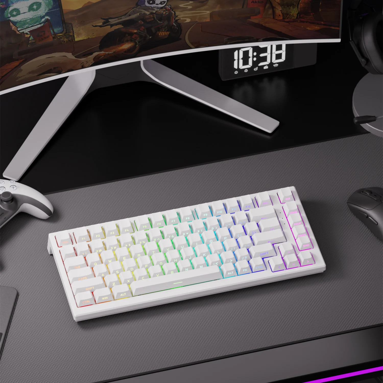 AKKO TAC75 HE Magnetic Switch Keyboard 75% Gaming Keyboards Rapid Trigger 0.005mm 8K RGB Wired Esports Custom Keyboard for Gamer
