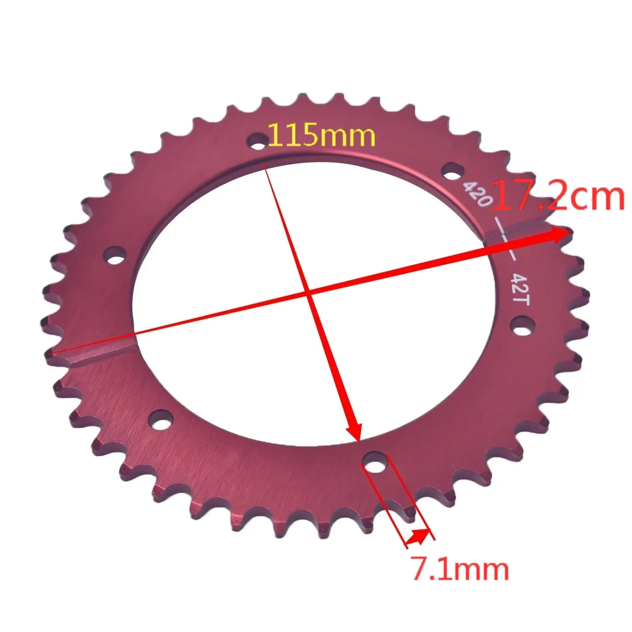 #420 Chain 42T Split Aluminum Sprocket For Predator 212cc 196cc 420cc 389cc 301cc 79cc 98cc 6.5hp 7.0hp 13hp 15hp 3.0hp Go Kart