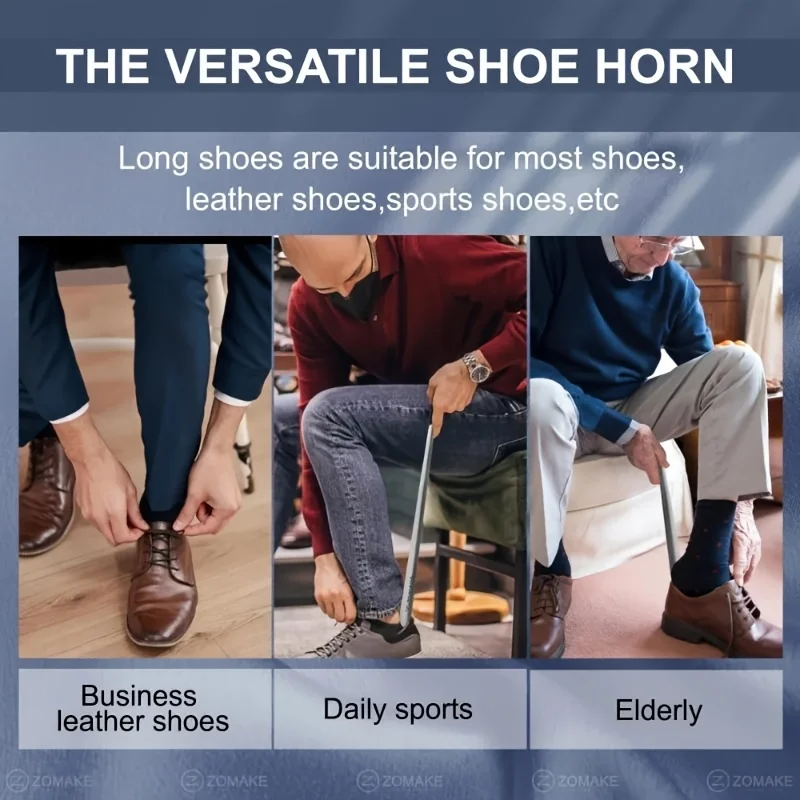 لبيسة حذاء من الفولاذ المقاوم للصدأ، رفع الأحذية، لا يوجد ثني لارتداء الأحذية، لبيسة الحذاء.