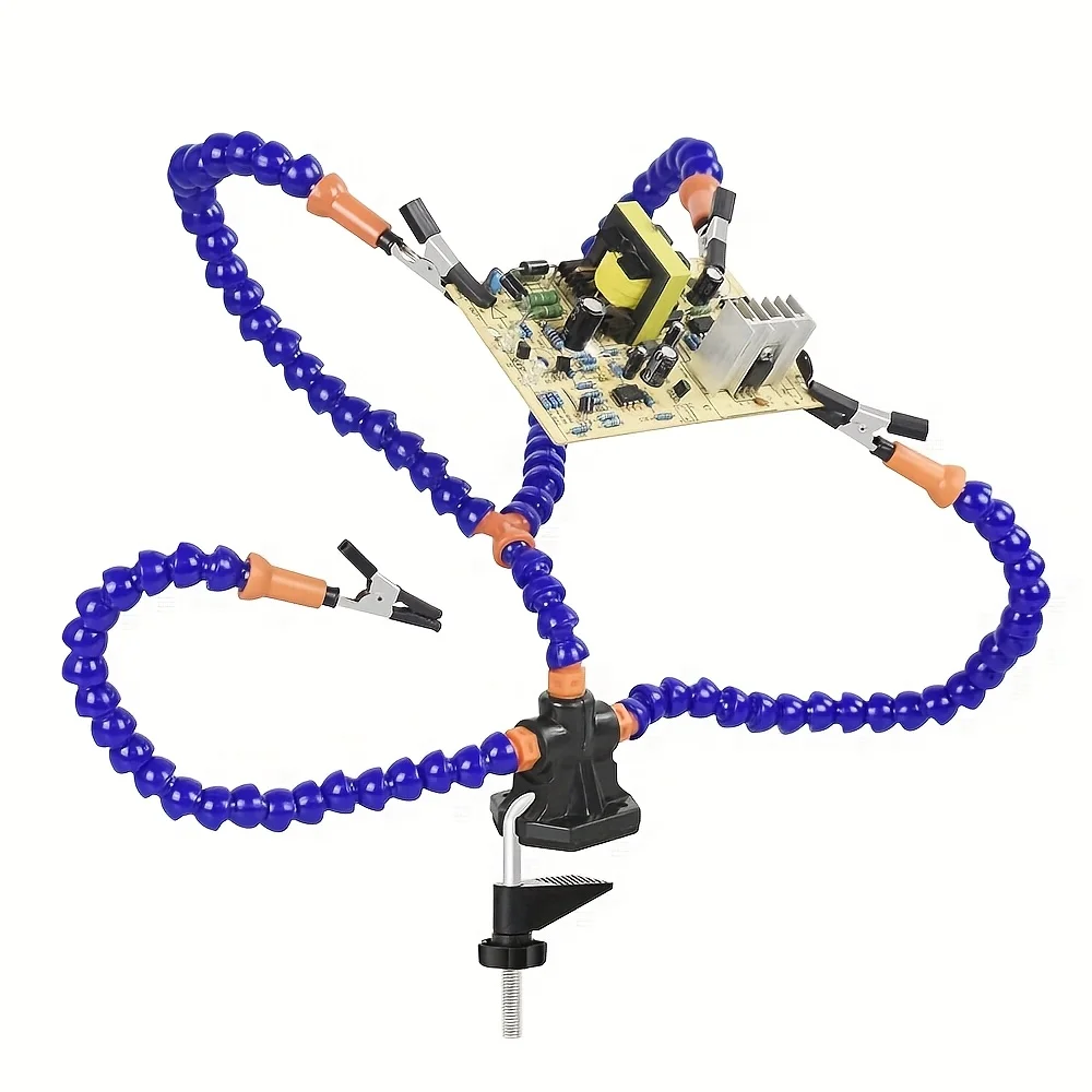 1pcs Multi-purpose soldering station 4 flexible arms and stable fixture base Ideal for electronics repair, jewelry assembly