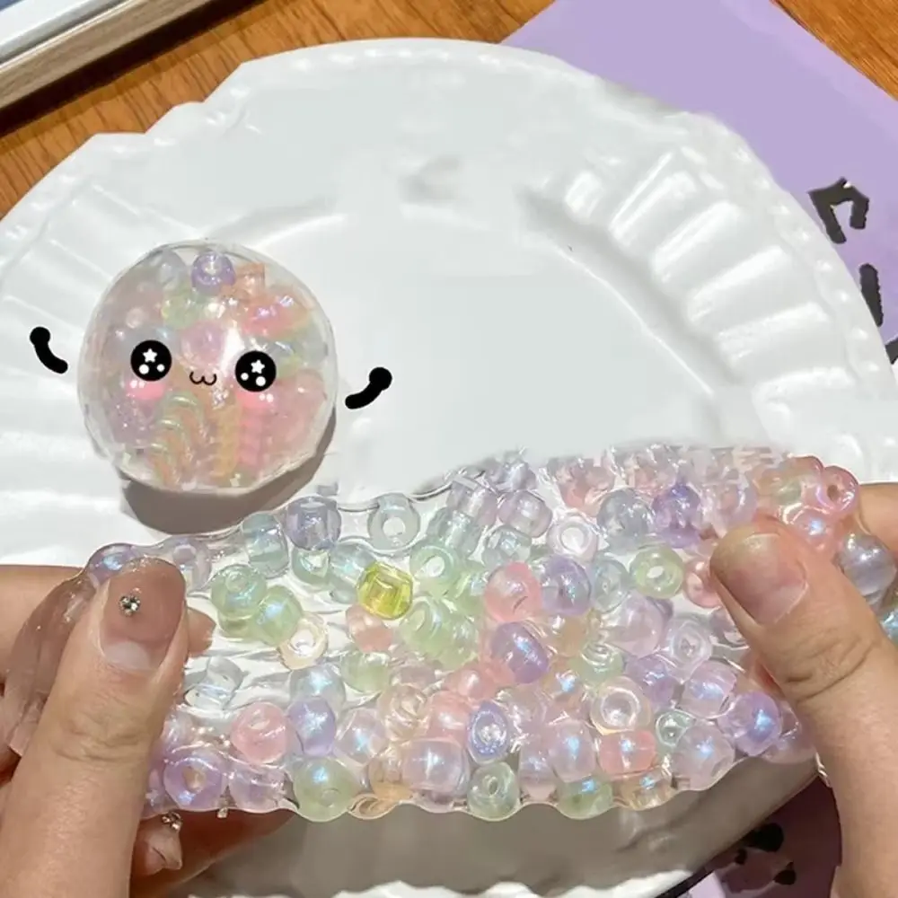 Transparante regenboogkralen knijpspeeltje Superzacht elastisch handgemaakt balknijpspeeltje Kleurrijk creatief langzaam rebound-speelgoed