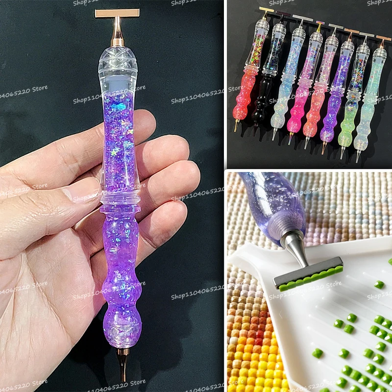 Hot Shiny Quicksand Diamond Painting Pen Tips Colorful Embroidery Thread Diamond Painting Metal Tools & Accessories DIY Crafts