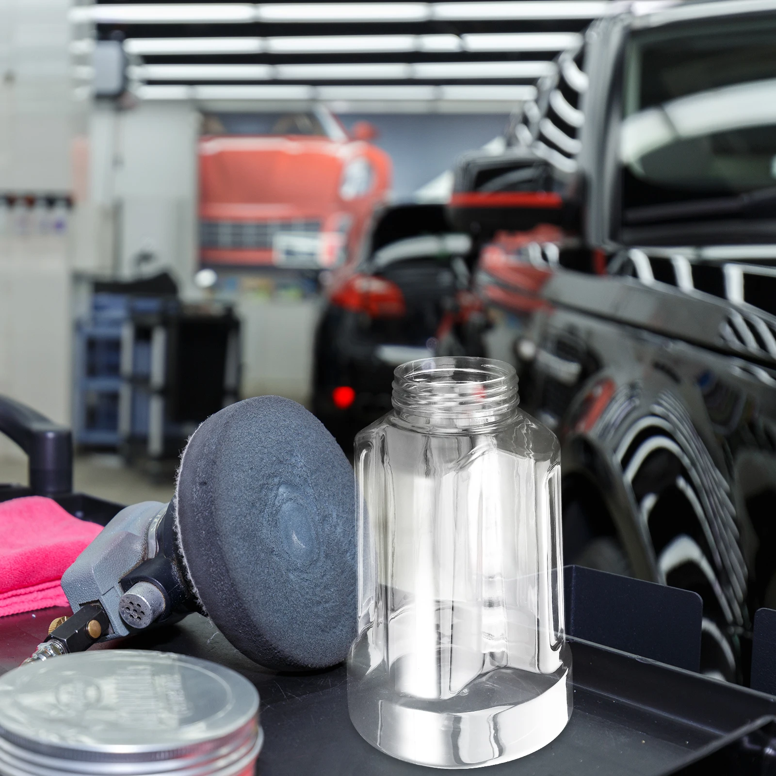 

1L Foam Sprayer Bottle Car Wash Soap Container Garden Hose Cleaning Accessories Pressure Foaming Bottle Household Plant Watering
