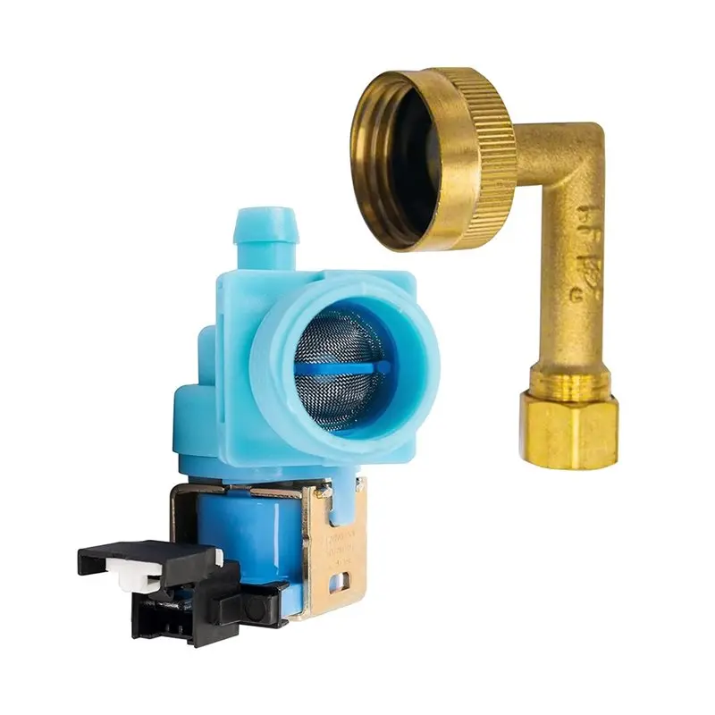 

【BEST WISHES】W10327250& Brass Adapter VI3460 Dishwasher Water Inlet Solenoid Valve For Whirlpool, For Jenn-Air, Kenmore