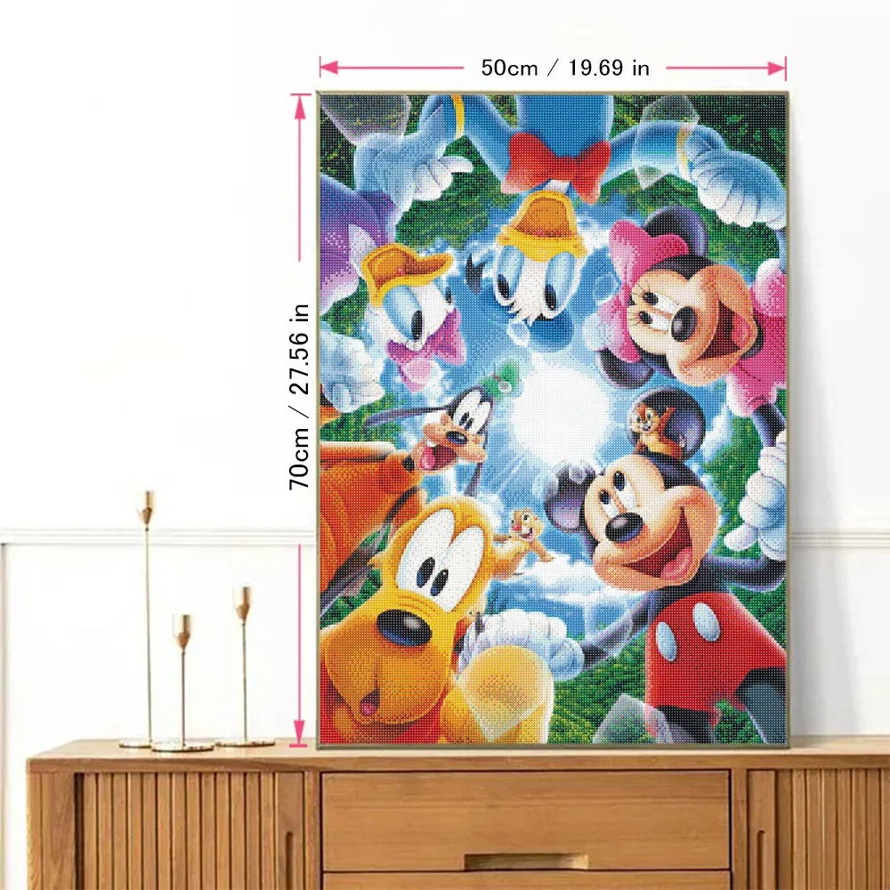 DIY Disney Diamond Painting Mickey Minnie Cartoon Cross Stitch Mosaic Set AB Rhinestone Embroidery Castle Art Home Decoration