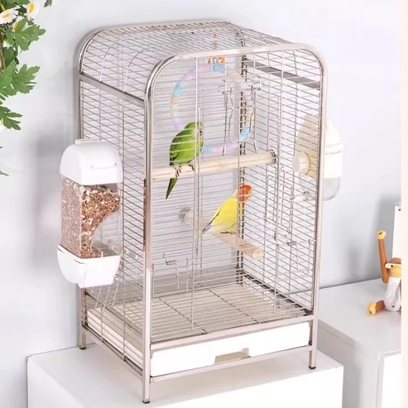 

Cockatiel Bird Cages Accessories Lovebird Quail Metal Bird Cages Outdoor Outside With Stand Jaula Para Canarios Bird Supplies