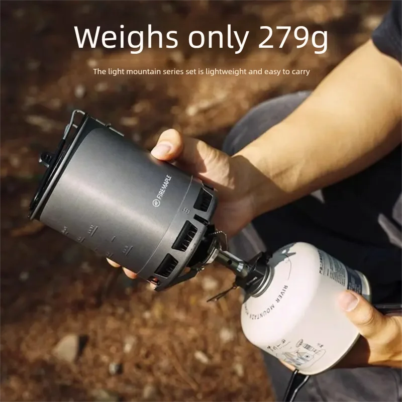Fire Maple Qingshan G3 Camping Stove Set Heat Exchange Pot 2800W Piezo Ignition Windproof Ultralight 279g Portable Cookware