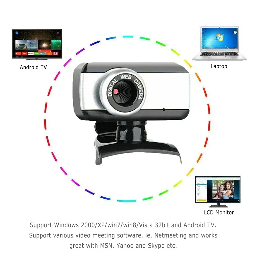 

For Laptop Desktop Conference Webcam Camera With New Microphone Video Cameras Universal Webcam Portable 1080p Computer Camera