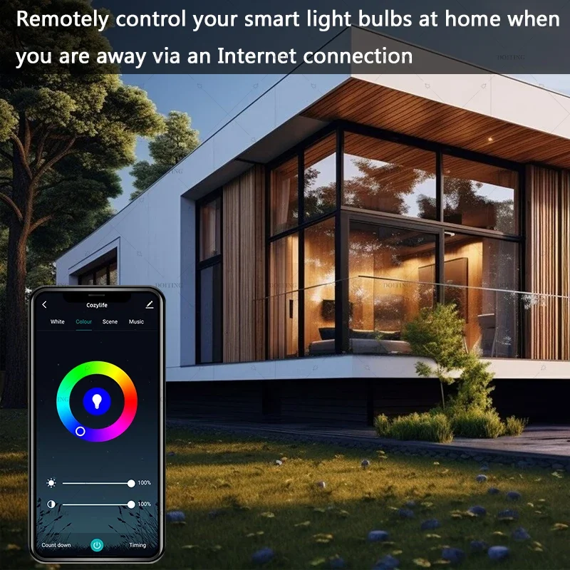 Wifi/BLE Smart Led Light Bulb Alexa Led Lamp E27 RGB 110V 220V Smart Lamps For Google Assistant Smart Home