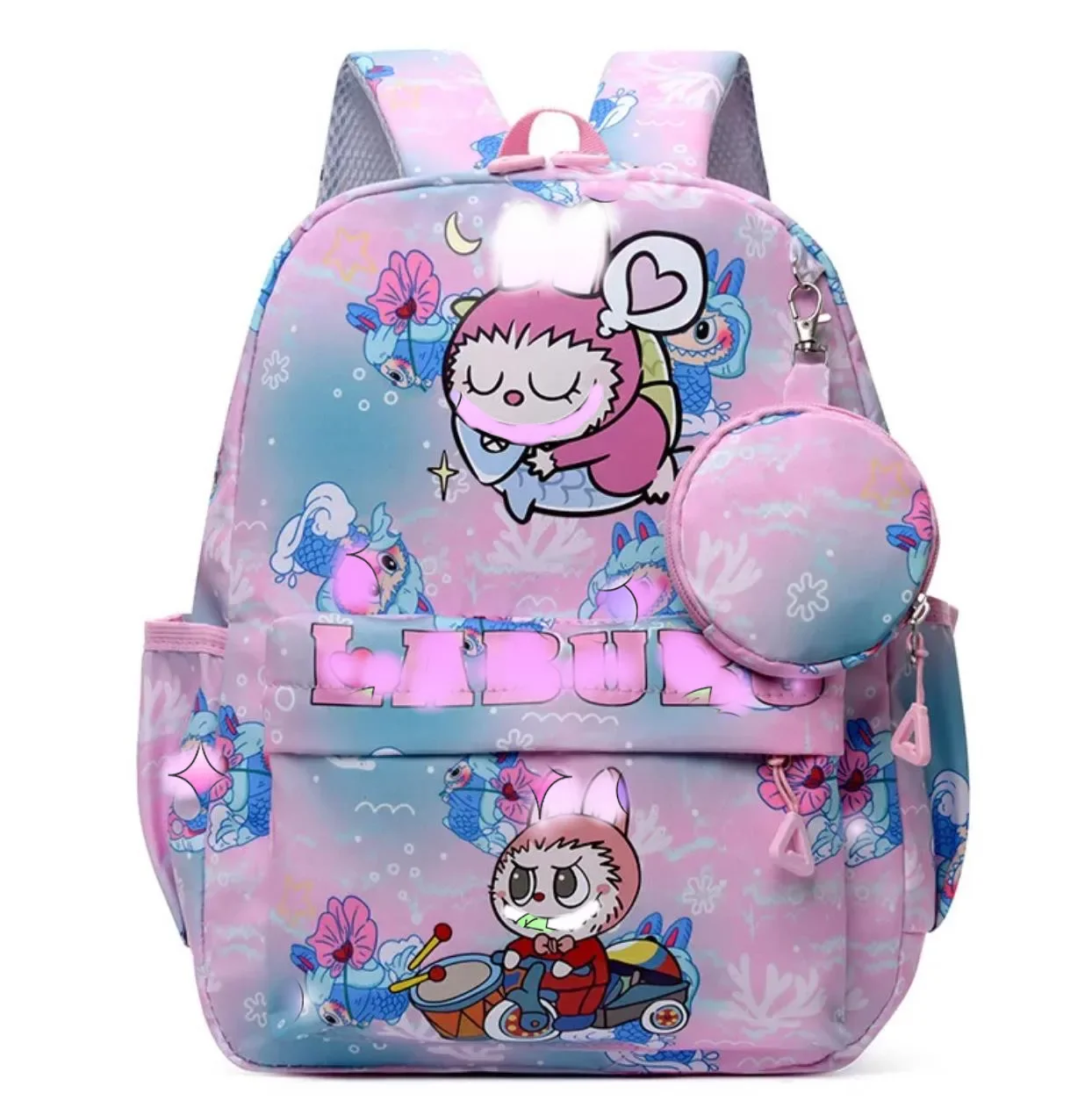 

Miniso 2-6 Years Old Children shoulder bag coin purse Kindergarten Schoolbag for 12labu Boys and Girls Cartoon Cute Backpack