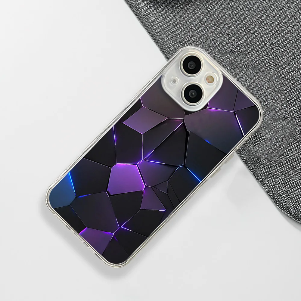 Science and technology sense geometry Phone Case For IPhone 15 14 13 12 11 Transparent Magnetic Suction Cover