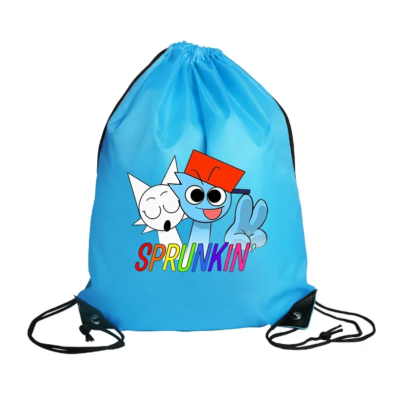 Sprunki Drawstring Bag Sports Waterproof Travel Backpack Bundle Pocket Basketball Bags Game Figures Boys and Girls Birthday Gift