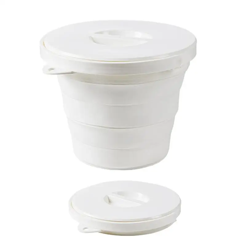 Integrated Molding Bucket Foldable Bucket Silicone Water Storage Container Folding Fishing Bucket Wash Basin With Large Capacity