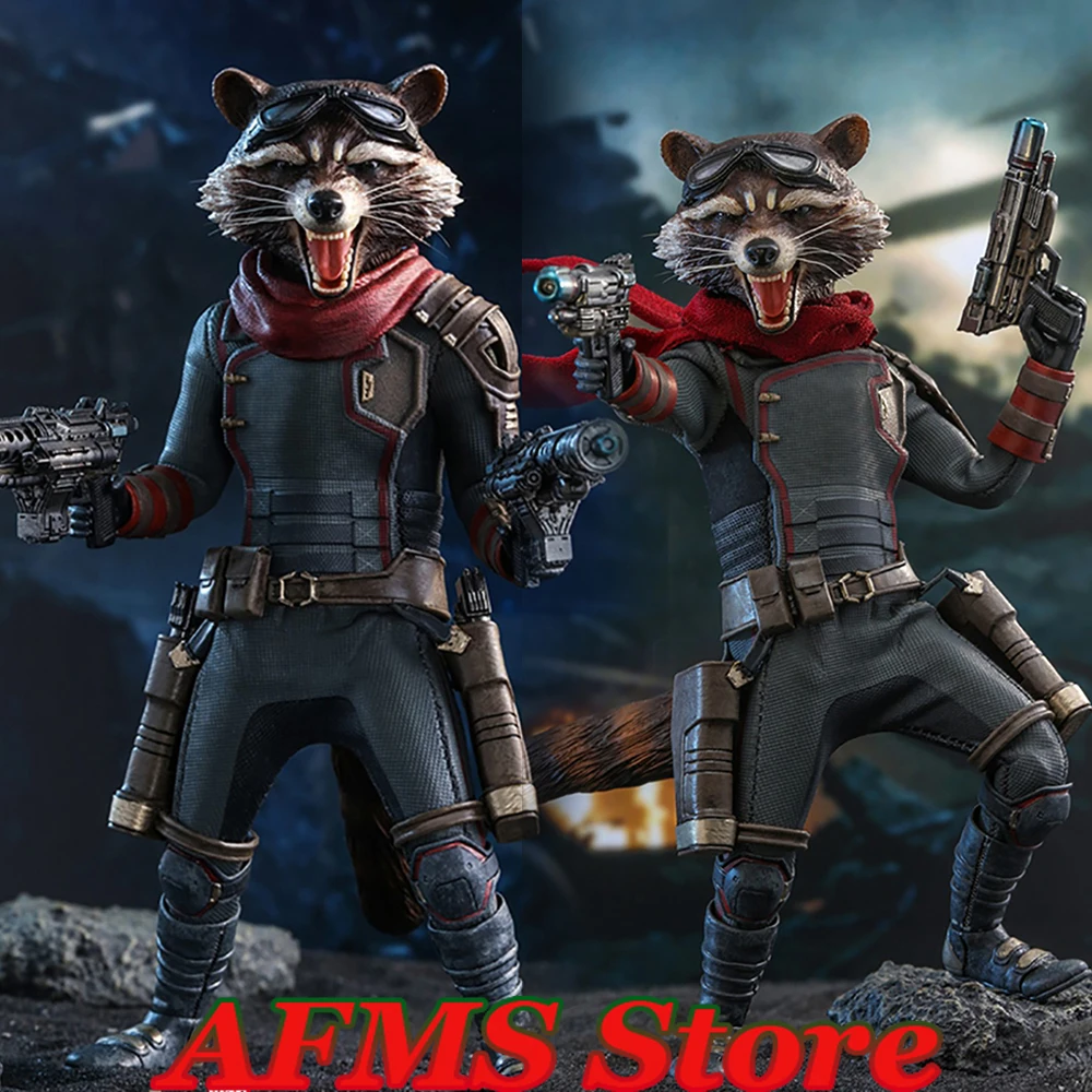 

Genuine HOTTOYS MMS548 1/6 Scale Collectible Figure Warrior Rocket Raccoon 4.0 Combats Dolls Full Set 12'' Action Figure Body